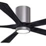 5_60" Irene-5HLK Brushed Pewter and Matte Black Ceiling Fan more views