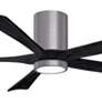 7_60" Irene-5HLK Brushed Pewter and Matte Black Ceiling Fan more views