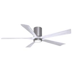 60&quot; Irene-5HLK Brushed Pewter and Matte White Ceiling Fan