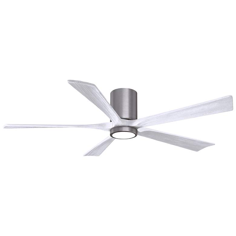 Image 1 60" Irene-5HLK Brushed Pewter and Matte White Ceiling Fan