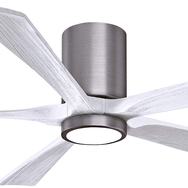 Image 2 60" Irene-5HLK Brushed Pewter and Matte White Ceiling Fan more views