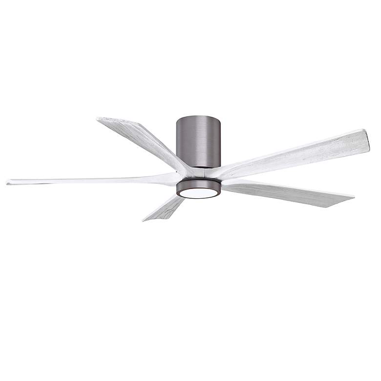 Image 3 60" Irene-5HLK Brushed Pewter and Matte White Ceiling Fan more views