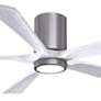 5_60" Irene-5HLK Brushed Pewter and Matte White Ceiling Fan more views