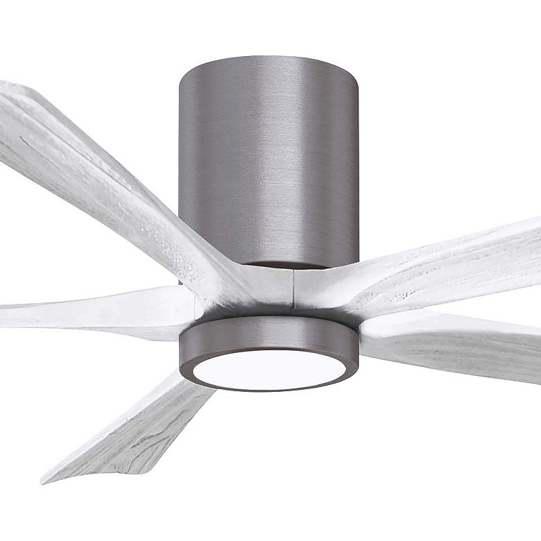 Image 7 60" Irene-5HLK Brushed Pewter and Matte White Ceiling Fan more views