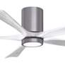7_60" Irene-5HLK Brushed Pewter and Matte White Ceiling Fan more views