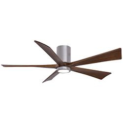60&quot; Irene-5HLK Brushed Pewter and Walnut Tone Ceiling Fan