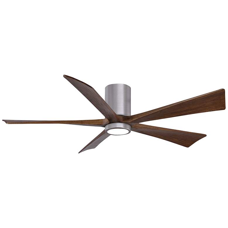 Image 2 60" Irene-5HLK Brushed Pewter and Walnut Tone Ceiling Fan