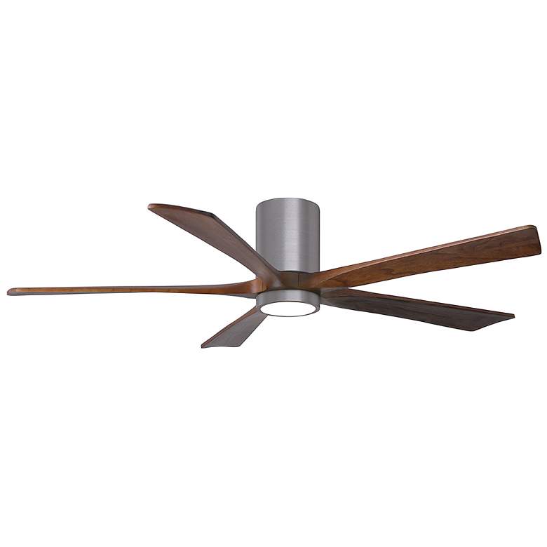Image 4 60" Irene-5HLK Brushed Pewter and Walnut Tone Ceiling Fan more views