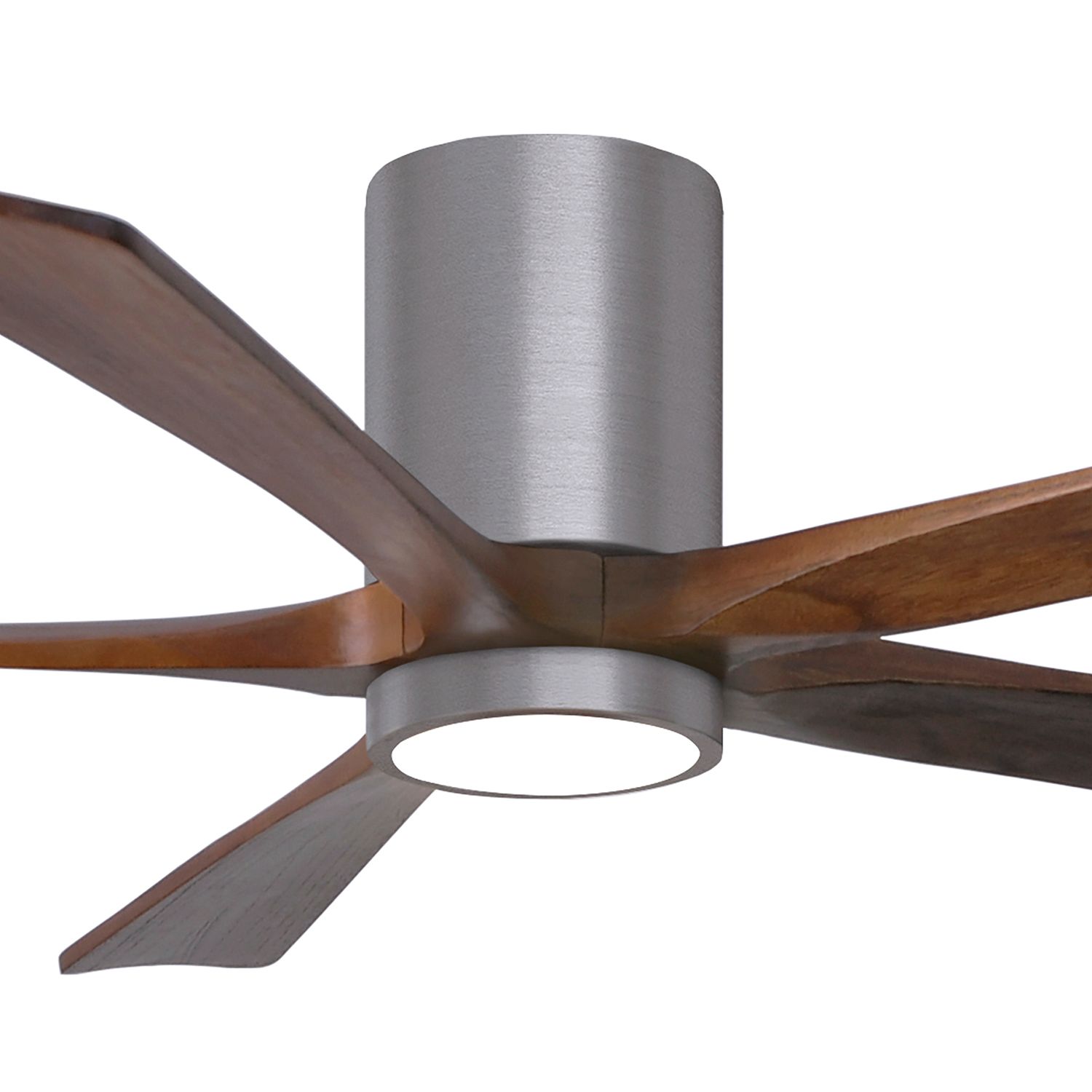 60" Irene-5HLK Brushed Pewter and Walnut Tone Ceiling Fan