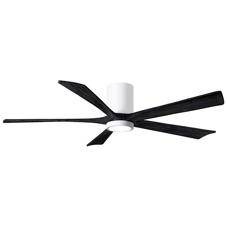 Image 1 60" Irene-5HLK Gloss White and Matte Black LED Ceiling Fan with Remote