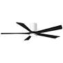 60" Irene-5HLK Gloss White and Matte Black LED Ceiling Fan with Remote