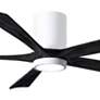2_60" Irene-5HLK Gloss White and Matte Black LED Ceiling Fan with Remote more views