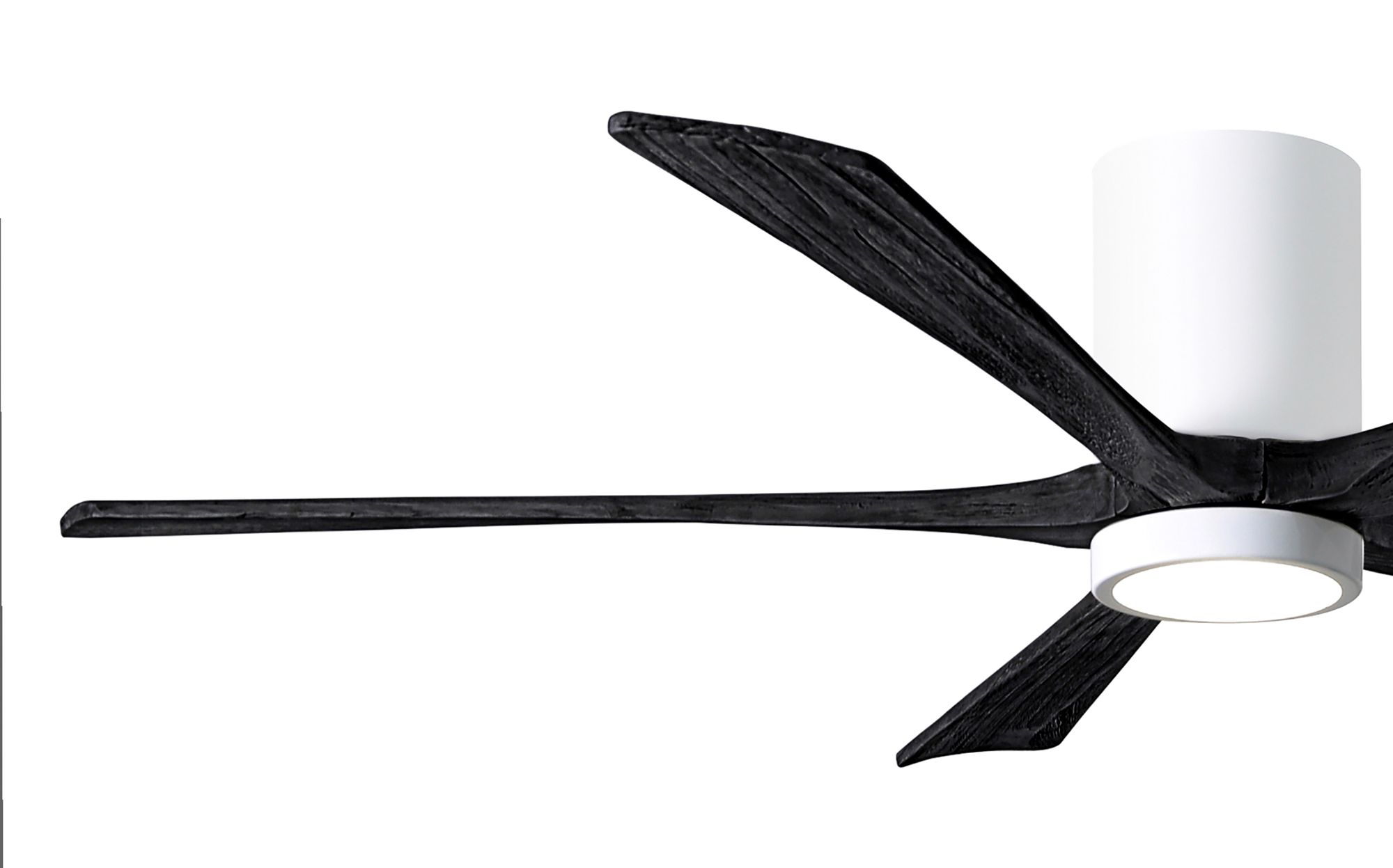 Image 3 60" Irene-5HLK Gloss White and Matte Black LED Ceiling Fan with Remote more views