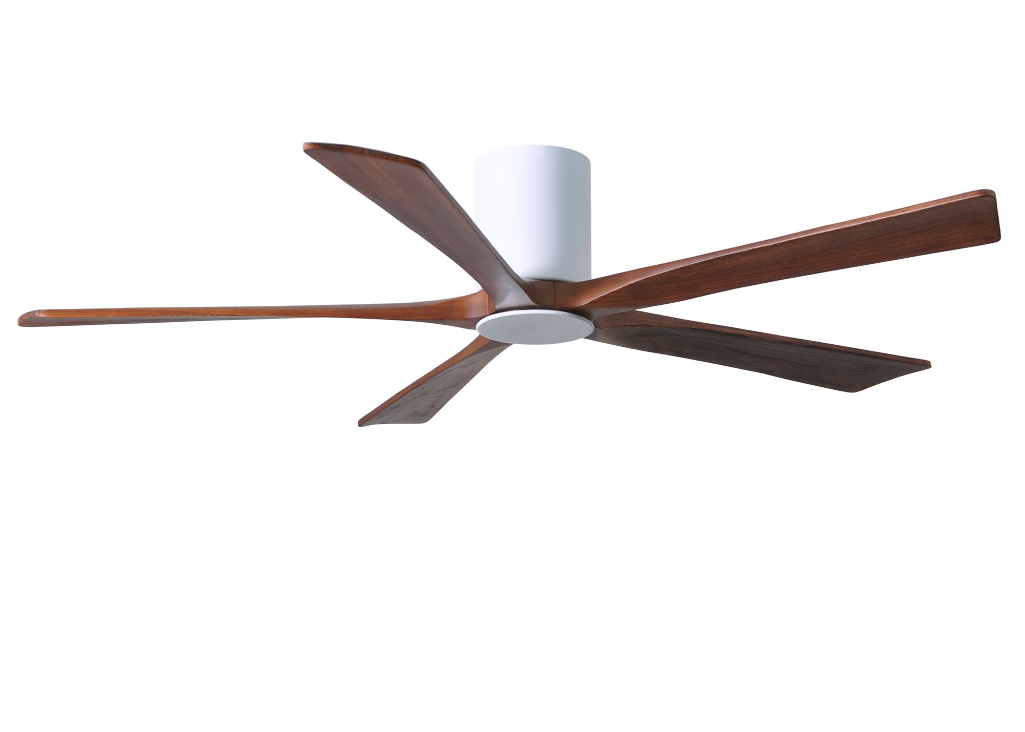 Image 2 60" Irene-5HLK Gloss White and Walnut LED Ceiling Fan with Remote more views