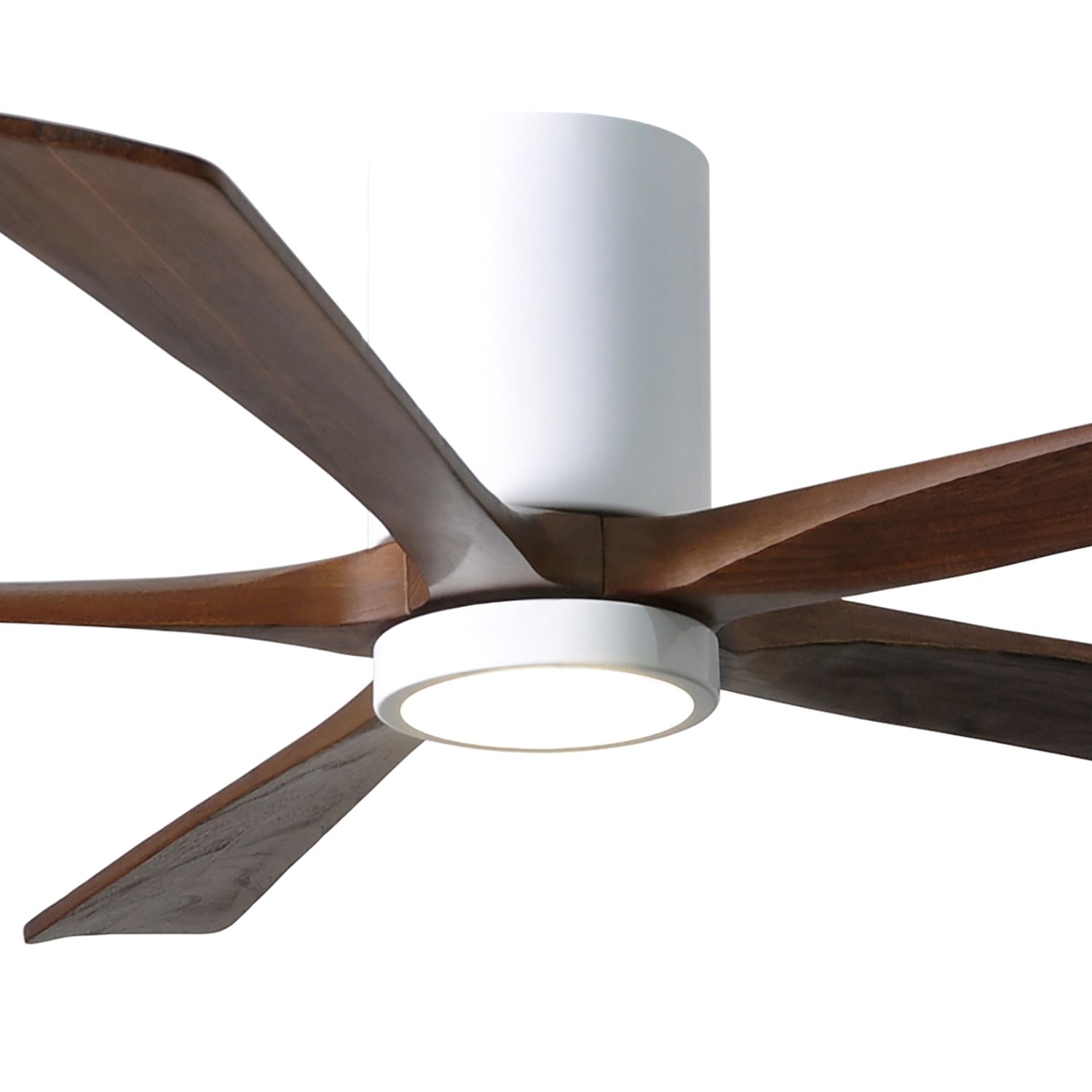 Image 5 60" Irene-5HLK Gloss White and Walnut LED Ceiling Fan with Remote more views