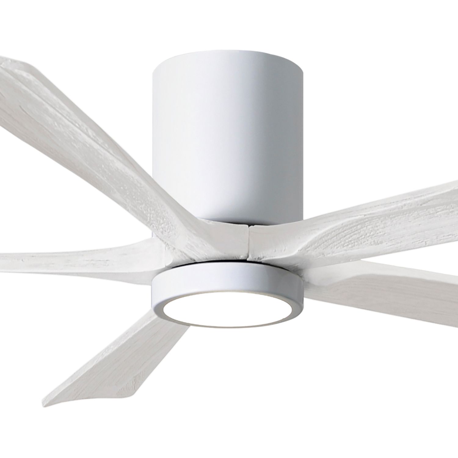 Image 2 60" Irene-5HLK Gloss White LED Hugger Ceiling Fan with Remote more views