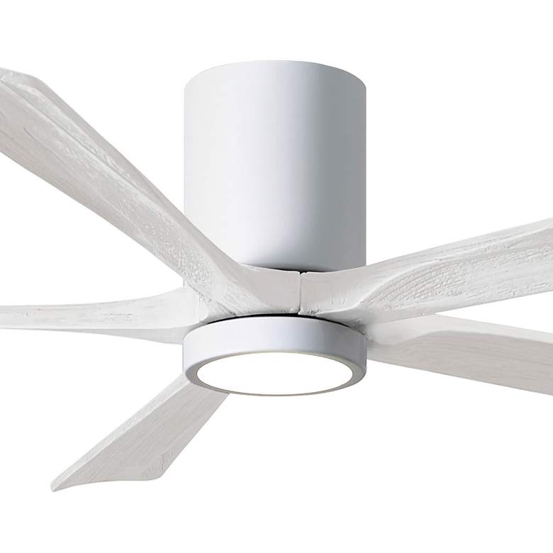 Image 2 60" Irene-5HLK Gloss White LED Hugger Ceiling Fan with Remote more views
