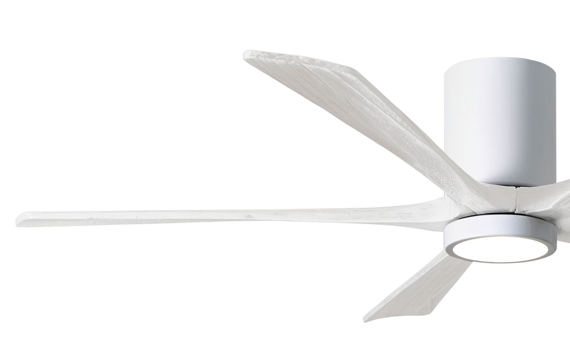 Image 3 60" Irene-5HLK Gloss White LED Hugger Ceiling Fan with Remote more views