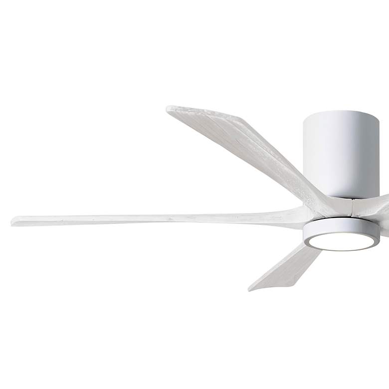 Image 3 60" Irene-5HLK Gloss White LED Hugger Ceiling Fan with Remote more views