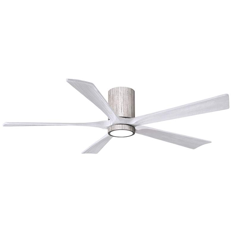 Image 1 60 inch Irene-5HLK LED Damp Barnwood Matte White Ceiling Fan with Remote