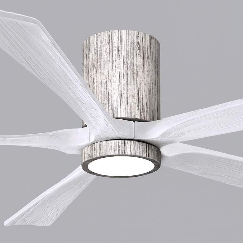 Image 7 60" Irene-5HLK LED Damp Barnwood Matte White Ceiling Fan with Remote more views