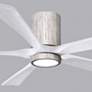 7_60" Irene-5HLK LED Damp Barnwood Matte White Ceiling Fan with Remote more views