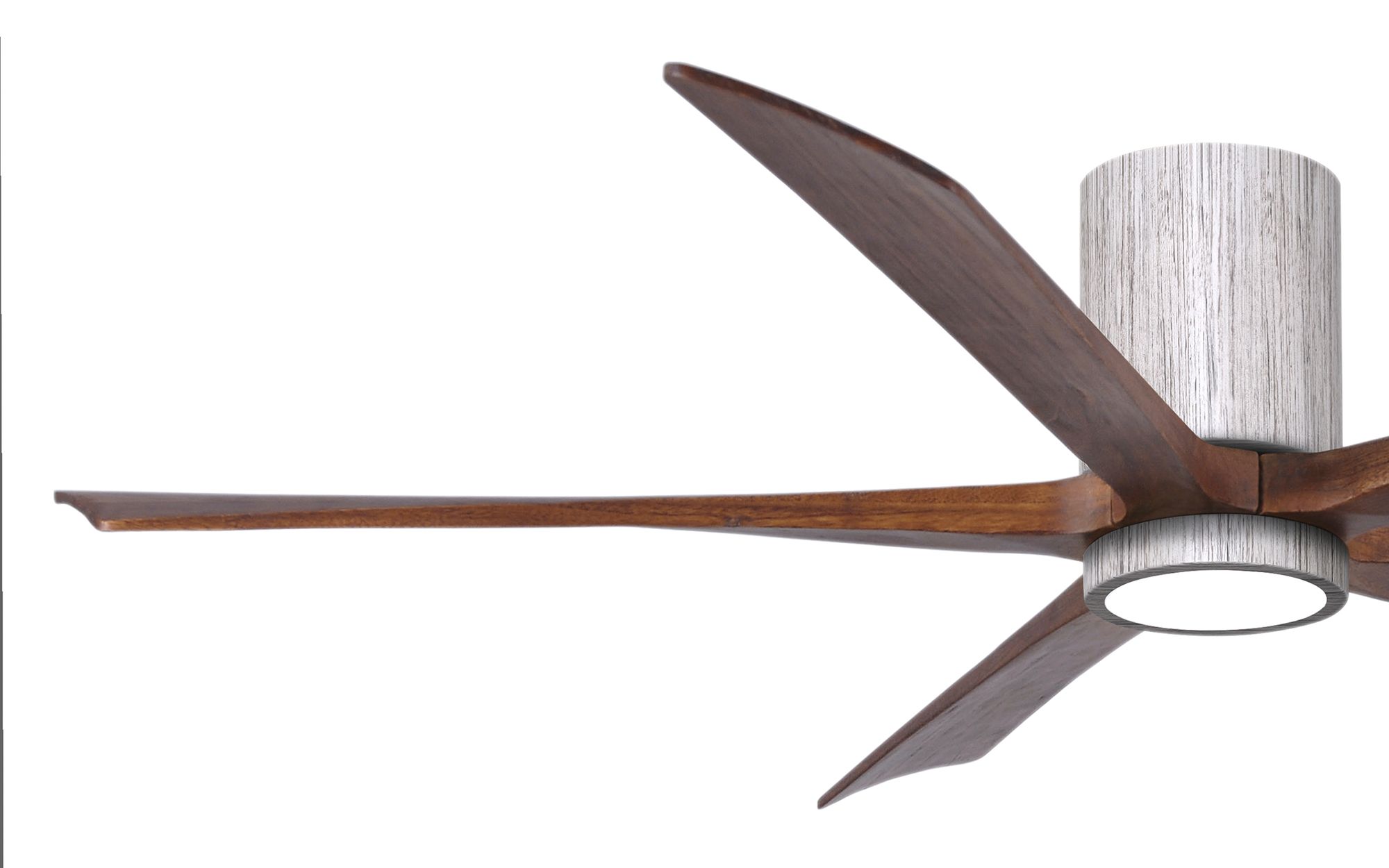 Image 3 60" Irene-5HLK LED Damp Barnwood Walnut Hugger Ceiling Fan with Remote more views