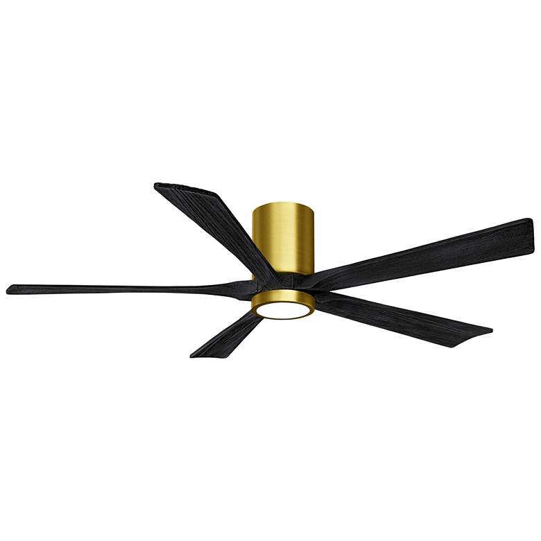 Image 1 60" Irene-5HLK LED Damp Brass and Matte Black Ceiling Fan with Remote