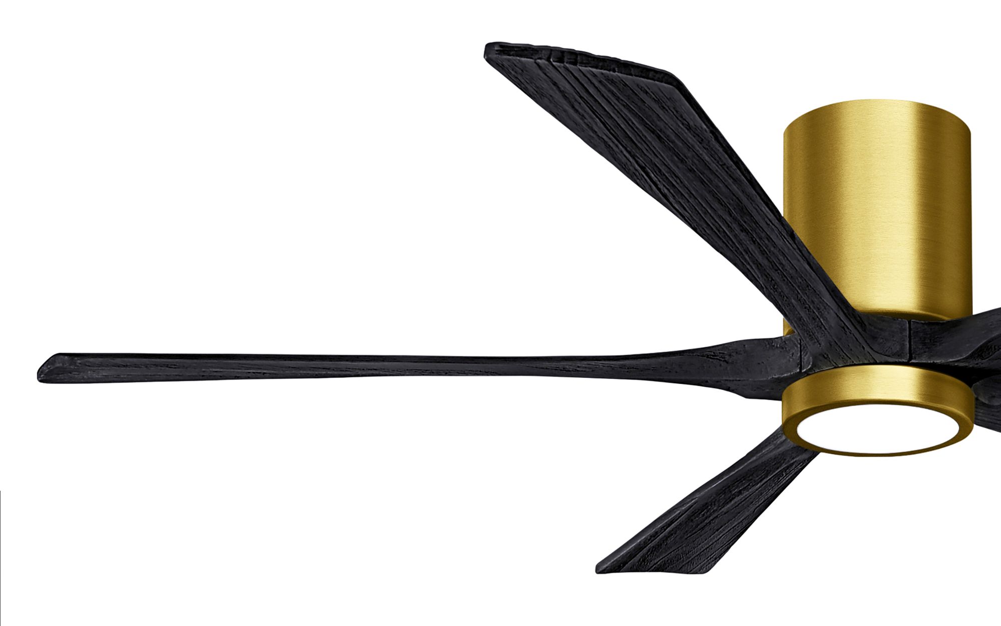 Image 3 60" Irene-5HLK LED Damp Brass and Matte Black Ceiling Fan with Remote more views