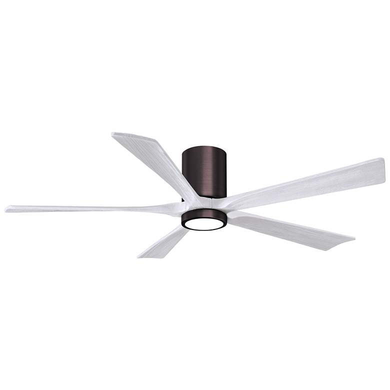 Image 1 60 inch Irene-5HLK LED Damp Brushed Bronze White Ceiling Fan with Remote