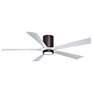 60" Irene-5HLK LED Damp Brushed Bronze White Ceiling Fan with Remote