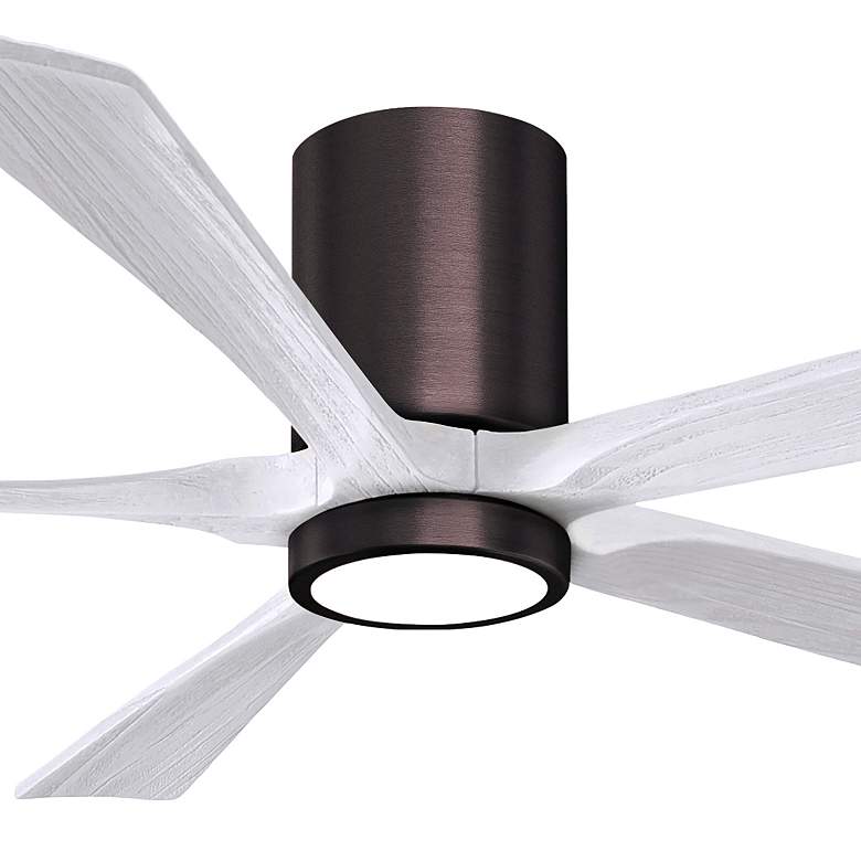 Image 2 60" Irene-5HLK LED Damp Brushed Bronze White Ceiling Fan with Remote more views