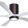 2_60" Irene-5HLK LED Damp Brushed Bronze White Ceiling Fan with Remote more views