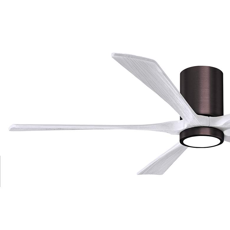 Image 3 60" Irene-5HLK LED Damp Brushed Bronze White Ceiling Fan with Remote more views