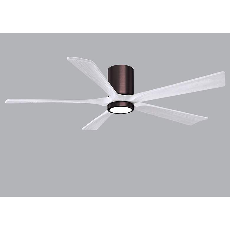 Image 6 60" Irene-5HLK LED Damp Brushed Bronze White Ceiling Fan with Remote more views