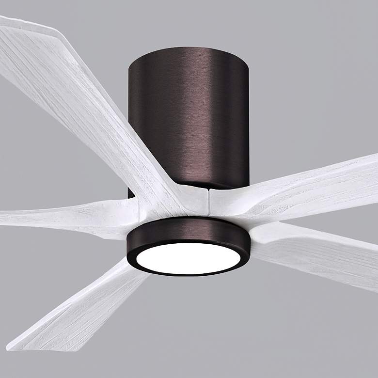 Image 7 60" Irene-5HLK LED Damp Brushed Bronze White Ceiling Fan with Remote more views