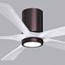 7_60" Irene-5HLK LED Damp Brushed Bronze White Ceiling Fan with Remote more views