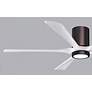 60" Irene-5HLK LED Damp Brushed Bronze White Ceiling Fan with Remote