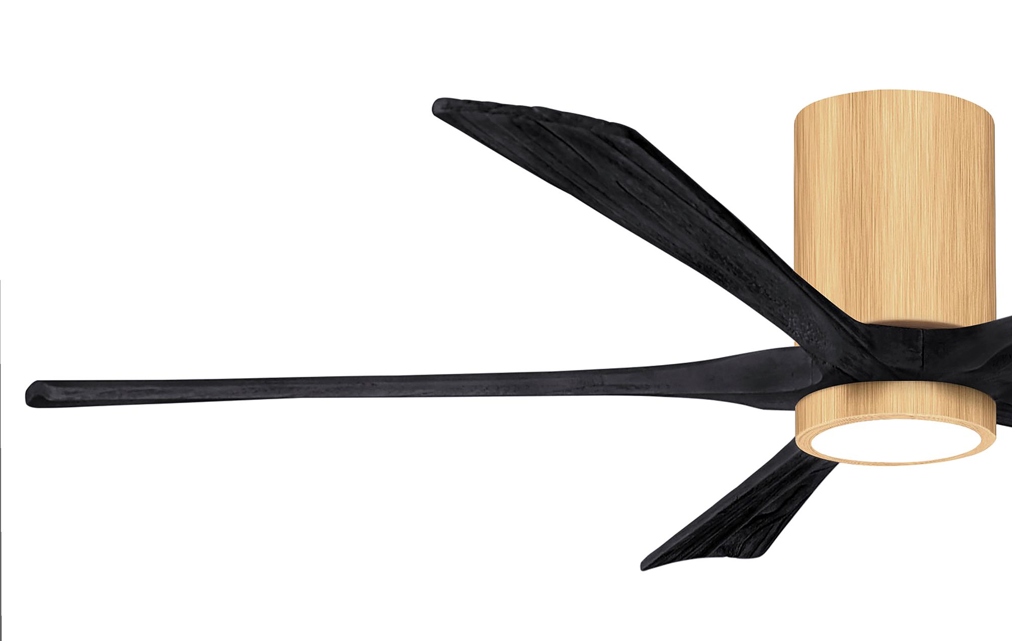 60" Irene-5HLK Light Maple and Matte Black Ceiling Fan