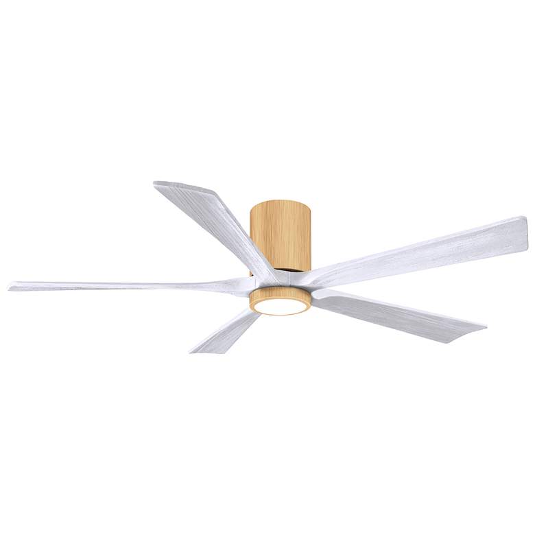 Image 1 60 inch Irene-5HLK Light Maple and Matte White Ceiling Fan
