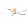 3_60" Irene-5HLK Light Maple and Matte White Ceiling Fan more views