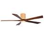 60" Irene-5HLK Light Maple and Walnut Tone Ceiling Fan
