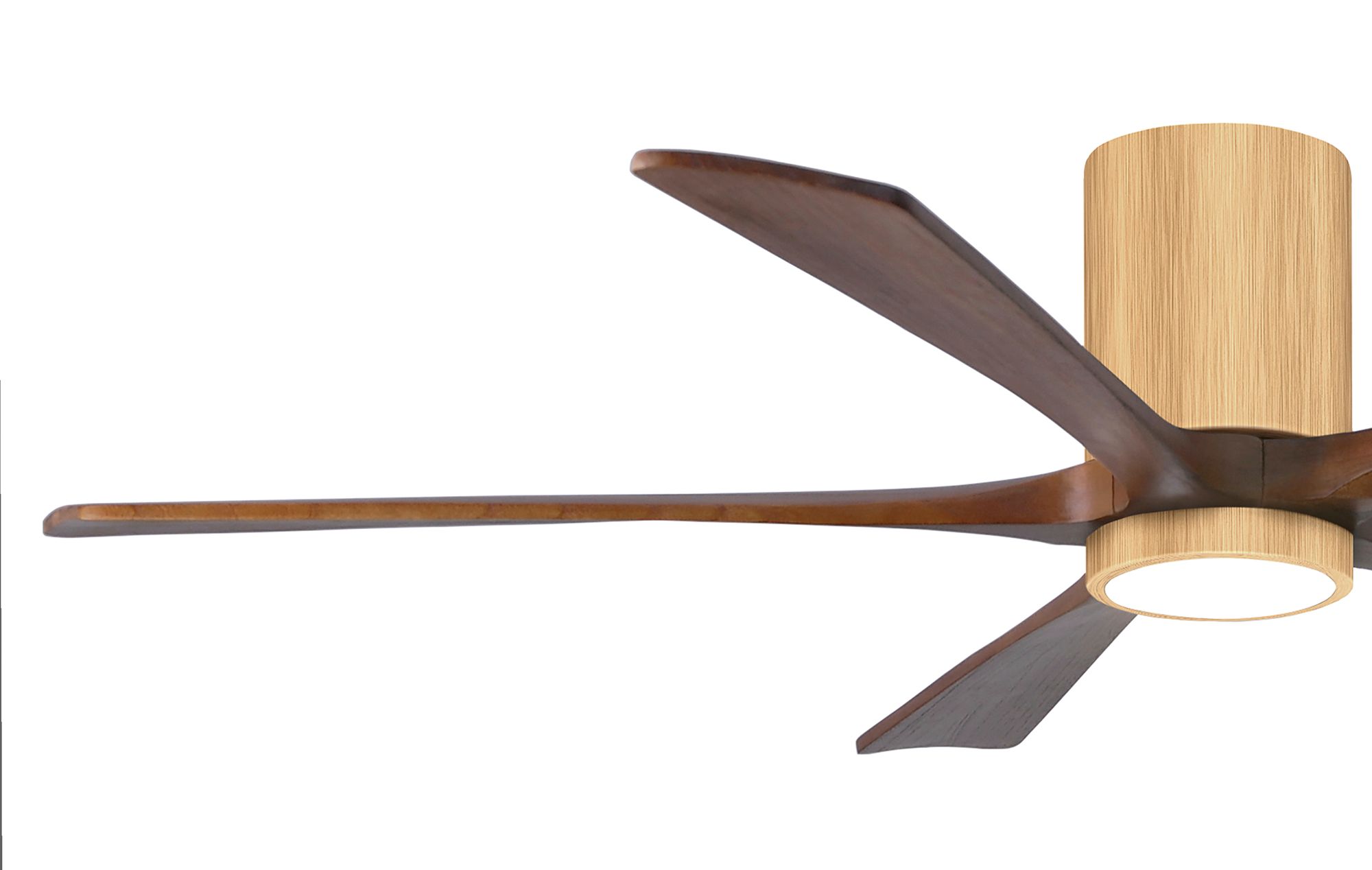 60" Irene-5HLK Light Maple and Walnut Tone Ceiling Fan