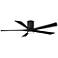60" Irene-5HLK Matte Black 5-Blade LED Hugger Ceiling Fan with Remote