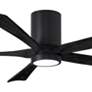 2_60" Irene-5HLK Matte Black 5-Blade LED Hugger Ceiling Fan with Remote more views
