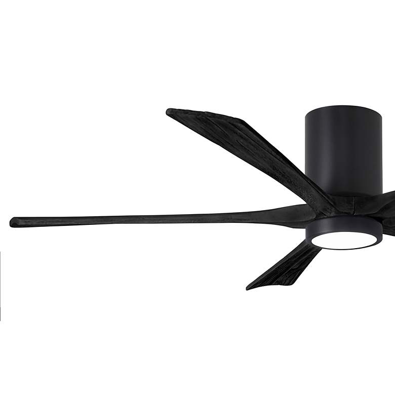 Image 3 60" Irene-5HLK Matte Black 5-Blade LED Hugger Ceiling Fan with Remote more views