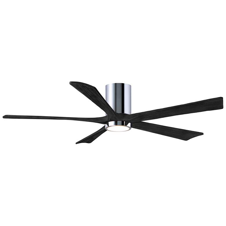 Image 1 60" Irene-5HLK Polished Chrome and Black LED Ceiling Fan with Remote