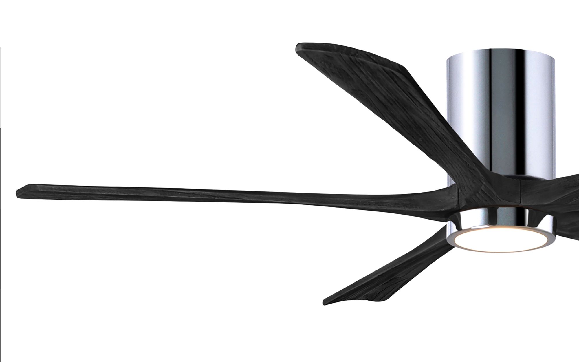 Image 3 60" Irene-5HLK Polished Chrome and Black LED Ceiling Fan with Remote more views