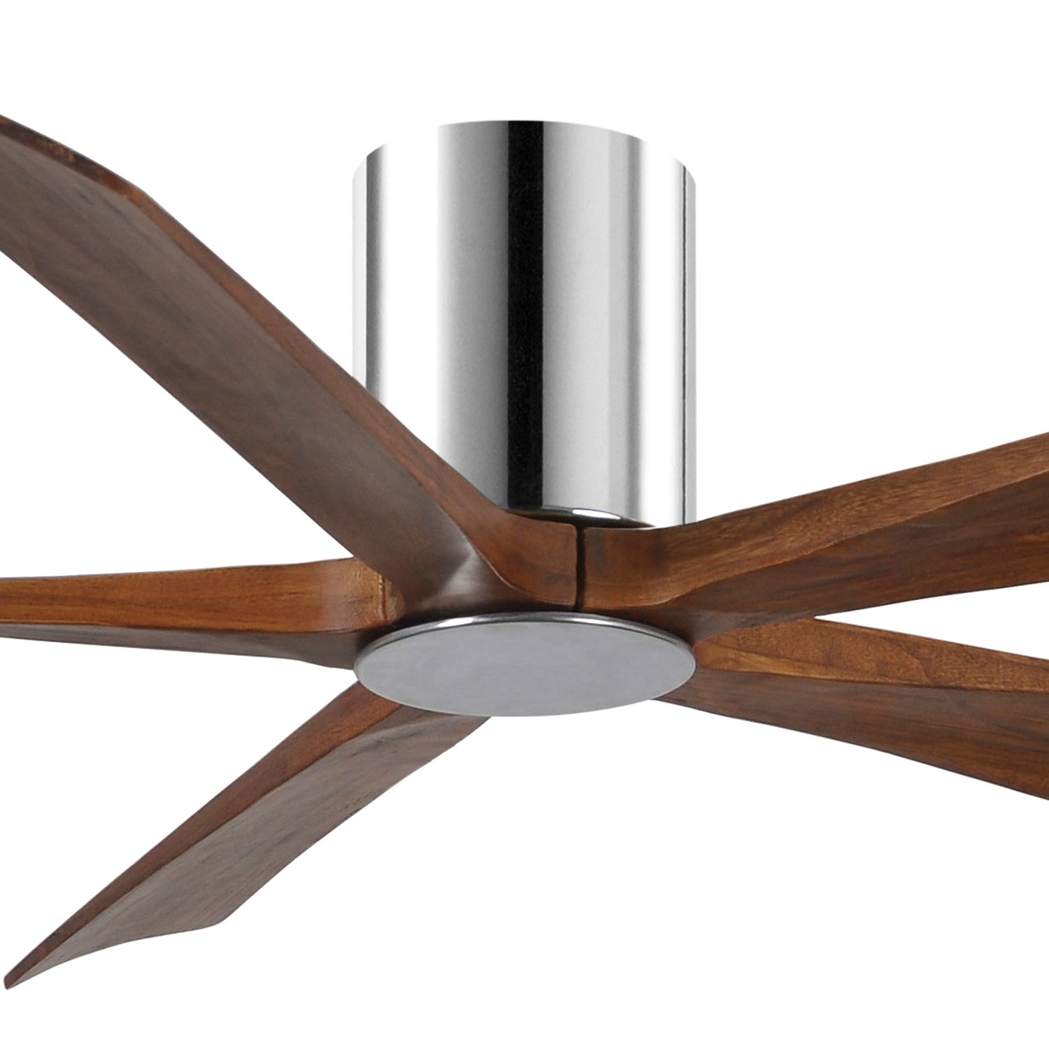 Image 7 60" Irene-5HLK Polished Chrome and Walnut LED Ceiling Fan with Remote more views