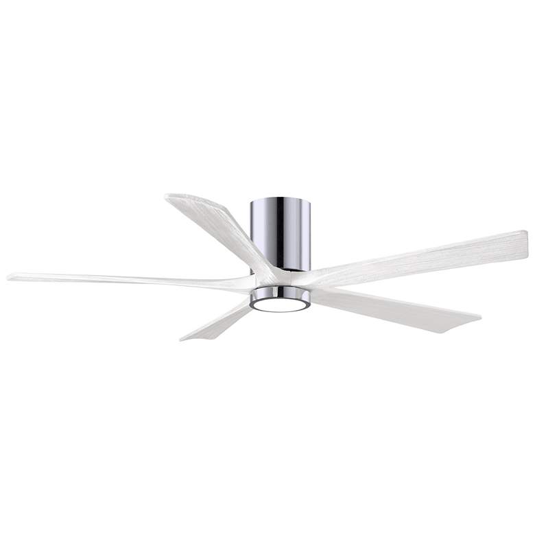 Image 1 60 inch Irene-5HLK Polished Chrome and White LED Ceiling Fan with Remote